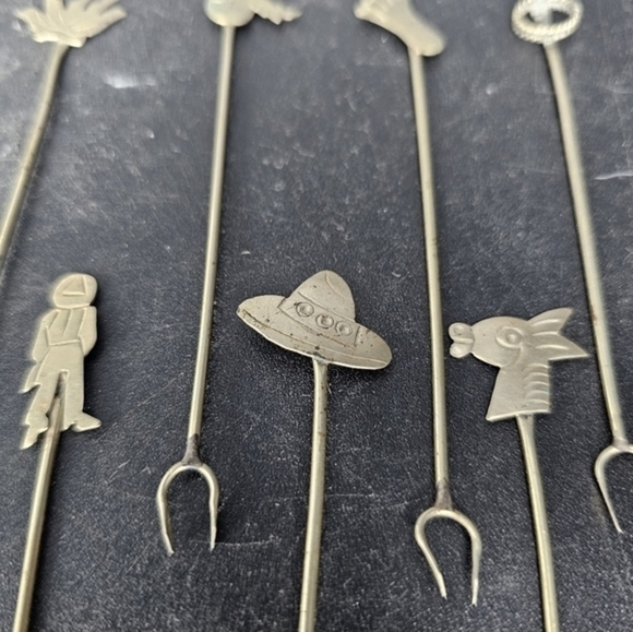 Vintage Alpaca Mexico olive/cheese cocktail picks‎ - Picture 2 of 7